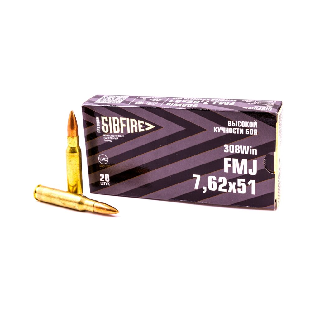 Фото Патрон 7,62x51 (.308 Win) FMJ Высокая кучность ГЛ от НПЗ (12 гр / 185 gr) Изображение Патрон 7,62x51 (.308 Win) FMJ Высокая кучность ГЛ от НПЗ (12 гр / 185 gr)