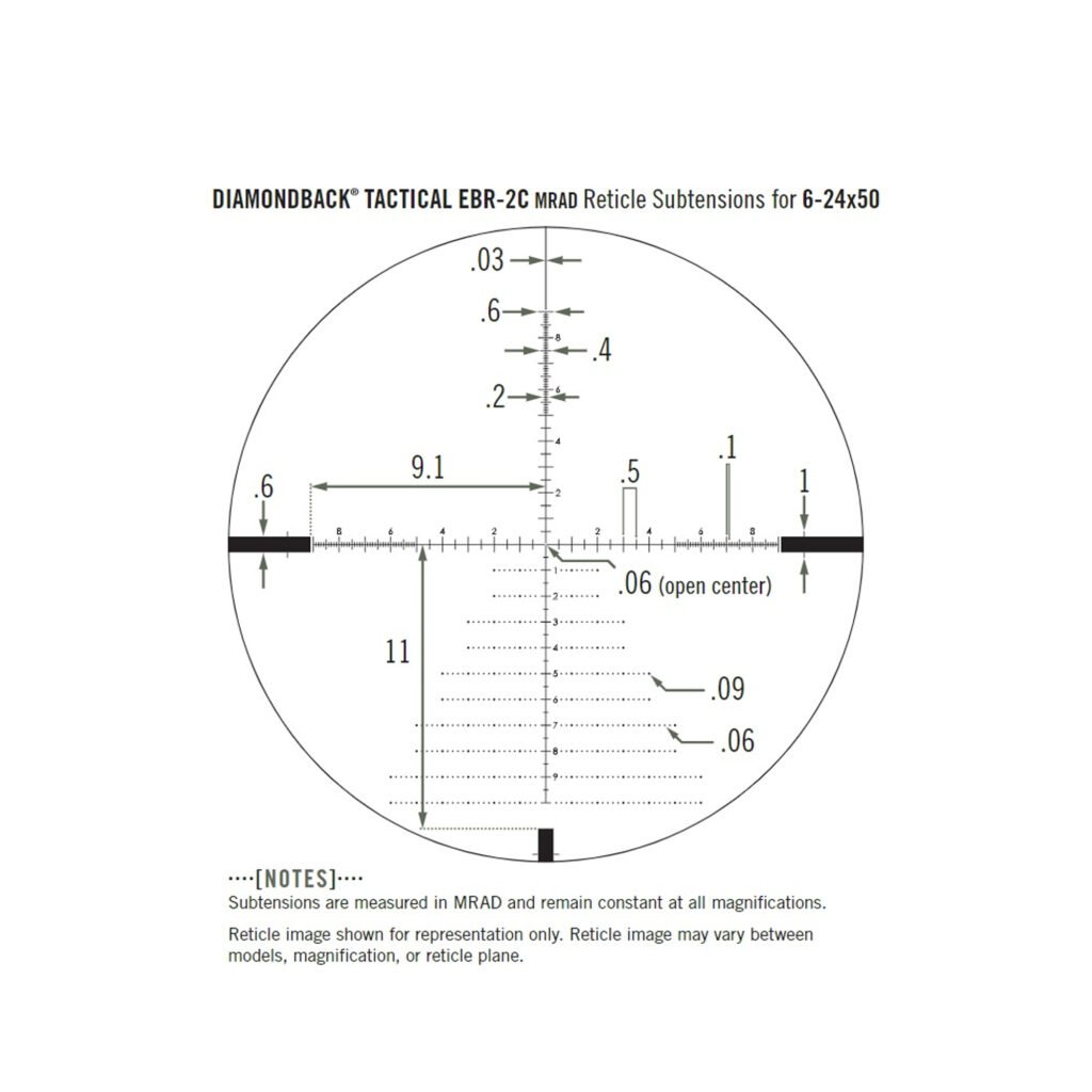 Изображение Оптический прицел VORTEX Diamondback Tactical 6-24x50 EBR-2C mrad FFP
